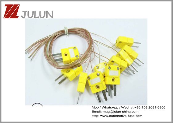 Type jaune connecteur de mesure de la prise de thermocouple d'OMEGA K de la prise SMPW-K-M de prise de fil de la température