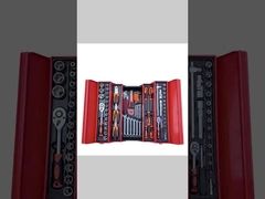 Ensemble de combinaison de boîtes à outils en fer 85 pièces Réparation de machines Ensemble de manches pliables à trois couches pour outil