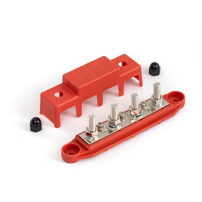 Bloc de distribution d'électricité à courant élevé Barre de bus Cooper Pièces détachées 250a Barre de bus Machine 4*M10 Boucles et vis 3*M4 avec crique
