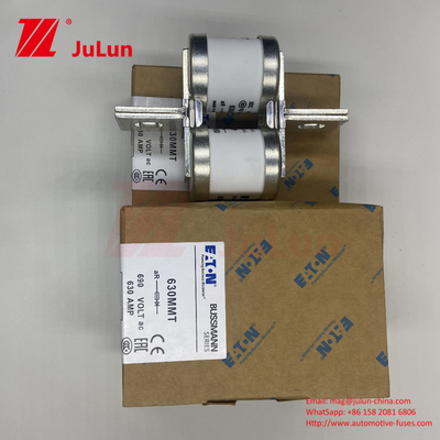 630MMT 690V BUSSMANN Céramique en cuivre à double plaque plate type boulon fusible 630A Courant électrique 0,43kg Poids