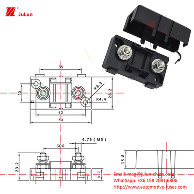 Pièces détachées automobiles ANS/MIDI Porteur de fusible petit bon pour la protection des circuits électroniques automobiles