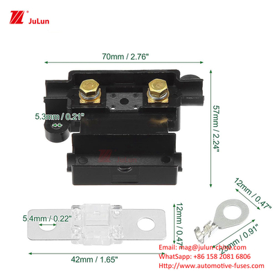 Autosécurisateur Porteur de fusible en nylon 32V 30A-500A Voltage nominal ANM Boîte de fusible haute puissance
