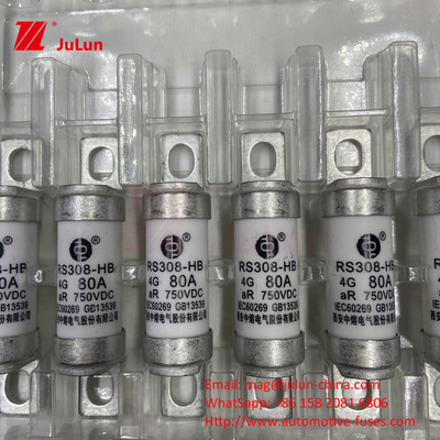 Fuseau EV 100A Caractéristiques Construction boulonnée Spécifiquement 750VDC 10A 25A 50A 63A