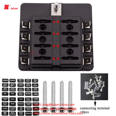 ANS/MIDI 30A-500A Porteur de fusible de contact en cuivre de petite taille conforme à la norme UL de l'UE pour le réinitialisation automatique des fusibles automobiles