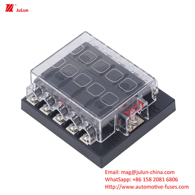 Boîte de fusibles automobiles à 10 voies rangée unique BX2103 50A pièces détachées de cuivre pour automobile Porteur de fusible EU UL Certification