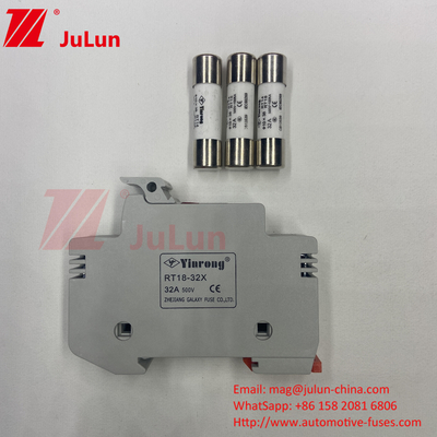 Fuseau photovoltaïque / porte-fuseau solaire Din Rail pour onduleur 1500VDC 1000VDC 500VDC 10A-63A 30kA