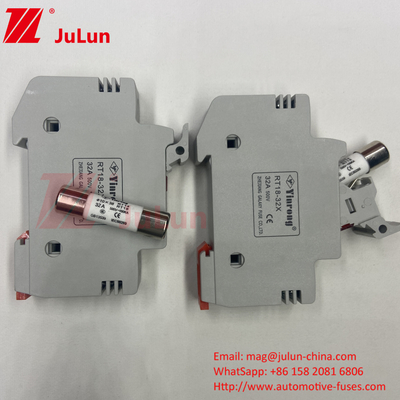 10A-63A Fuseau cylindrique pour la protection du système d'énergie solaire Fuseaux photovoltaïques solaires à courant continu 1000V 6A 10A 15A 20A 25A 30A Haute tension