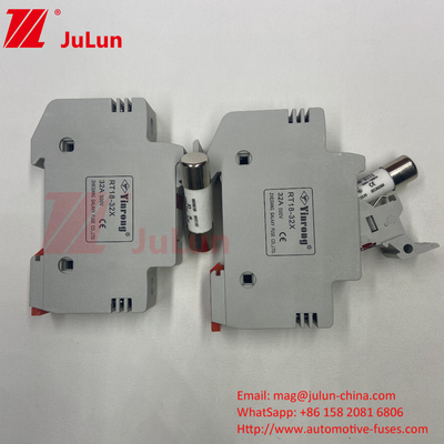 DIN Guide porteuse de fusible DIN Rail porteuse de fusible solaire solaire DC 1000V fusibles photovoltaïques 6A 10A 15A 20A 25A 30A haute V