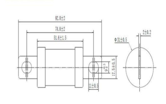 Adaptateur de chargeur de véhicule électrique compatible avec le fusible DC500V à tube rond