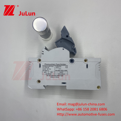 DIN Guide porteuse de fusible 15A 1000VDC avec porteuse de fusible en céramique conception14*85mm 32a 1000VDC Pv Holer fusible