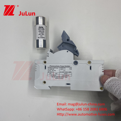 Fuseau photovoltaïque solaire cylindrique 10A-63A 1000VDC/1500VDC IEC60269.6 Fuseau 10X38 1p 2p 3Pole Np Dc Fuseaux carrés Fuseau photovoltaïque solaire