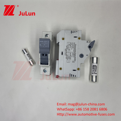 SeanRo Solar PV Din Rail détenteur de fusible pour le raccordement de fusible 10*38mm 1000V 15ampère DC fusible 25A
