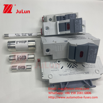Fuseau 1500vdc 20a DNPVF1-32L Système solaire Pv Fuseau 1500vdc à souffle rapide Ceramique DIN Rail Moun 10x85MM Fuseau thermique 1500V