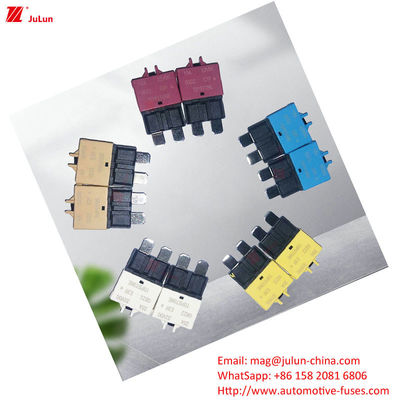30A-500A Porteur de fusible automatique nylon plastique cuivre boulon de fusible commutateur de réinitialisation manuel