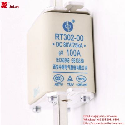 Fuseau portable DC80V pour véhicules électriques RT302-00 pour la protection du système d'alimentation