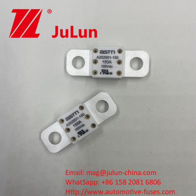 ASTM A202001 100A 150VDC Fuses automobiles en céramique pour la protection contre les courts-circuits dans les chargeurs automobiles et autres spécifications