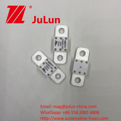 ASTM A202001-100A 150VDC Fuses automobiles en céramique de petite taille Recommandé couple serré 11-13N·m pour la protection contre les courts-circuits de courant nominal élevé M8