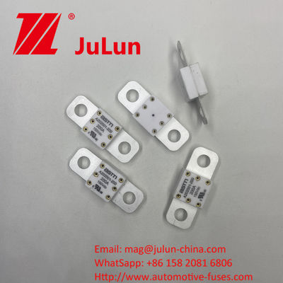 150VDC Voltage nominal Ceramique A202001-500A Fuses automobiles avec une distance de trou de 39 mm Fabriquées en cuivre argent quartz sable et or