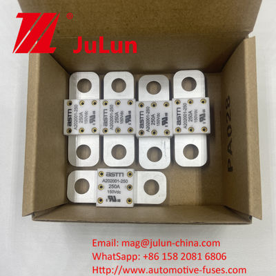 250A 150VDC A202001 ASTM Ceramique fusibles automobiles pour le chargeur de voiture et etc. Fabriqué en cuivre céramique argent quartz sable or