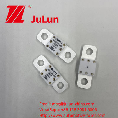 300A 150VDC A202001 Méthode de montage du boulon à vis Facile à installer 20*55mm Fuses automobiles en céramique avec couple serré recommandé 11-13N·m Pour M8