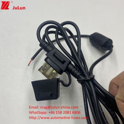 filament 50A maxi courant nominal rouge fil 10AWG 280mm longueur totale porte-filament en ligne