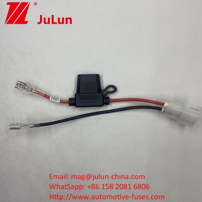 Porteur de fusible 8AWG Lamelle en ligne 30A câble plomb fil Porteur de fusible 8AWG lamelle en ligne câble plomb fil original 50 Amp Plug Style Connecteur d'alimentation à 8mm RING TERMINALS Original 50 Amp Plug Style
