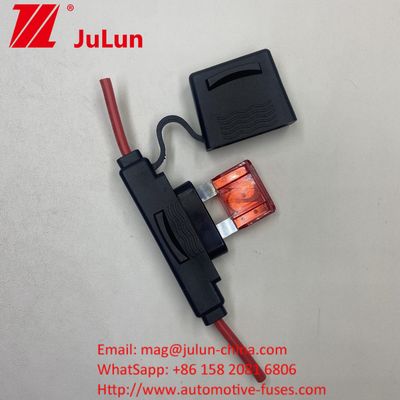 Détecteurs de fusibles, blocs de fusibles et accessoires résistants à l'eau Détecteur de fusibles en ligne Maix Fuse 10AWG Fil UL1015 Pour la marine automobile