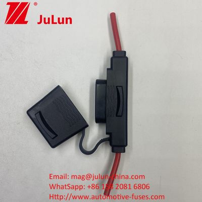 ATC/ATO Porteur de fusible en ligne personnalisé 14AWG 16AWG 18AWG 20AWG Harnais de câblage 80AMP Blade Fuse Porteur de fusible automobile