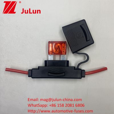 ATC/ATO Porteur de fusible en ligne personnalisé 14AWG 16AWG 18AWG 20AWG Harnais de câblage 80AMP Blade Fuse Porteur de fusible automobile