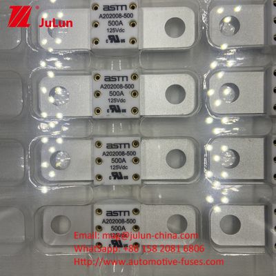 ASTM A202008 250A 125VDC Distance entre les trous des fusibles des véhicules électriques 50,8 mm 100A 125A