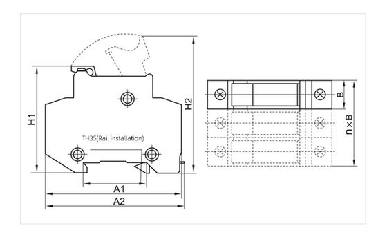 32a Corps du fusible Porteur de fusible cylindrique AC 500V Match 10*38 RT18-32 (X)