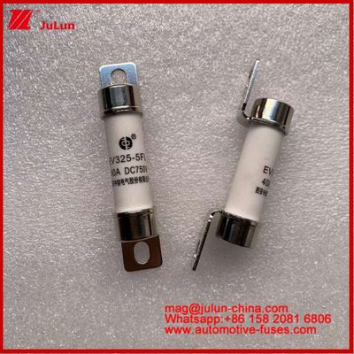 Fuseau tubulaire EV325-5FL 40A 750VDC pour véhicule électrique avec 15*51mm Light Bolt Installation et Constant de temps 2±0.5ms