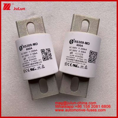 Systèmes de propulsion électrique Fuses automobiles céramiques RS309-MD 600A 500VAC 200KA 500VDC 50KA AR Véhicules électriques tubulaires 30-800A