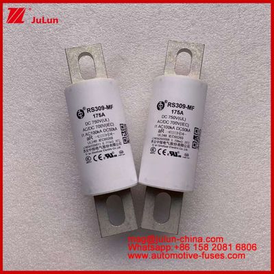 RS309-MF 175A 750VDC UL Fuseau céramique tubulaire AR 750VDC/700AC IEC 20KA GB 5-800A pour les véhicules électriques et les systèmes électriques