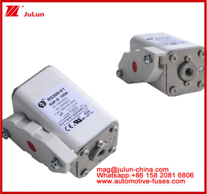 RS306-01-S5P-D 100A AC1250V DC1000V 50KA Fuseau carémique carré Convient pour le système de traction des véhicules électriques Conversion de puissance Stockage d'énergie Chargeur embarqué