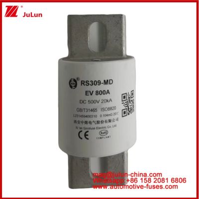 Structure de connexion boulonnée de véhicule électrique Carreemique Tubulaire Or Micro Fuses RS309-MD EV 800A DC500V 20KA Pour l'automobile