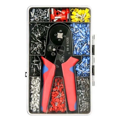 Petites pinces à pincer manuelles avec différents types de bornes 1200pcs ménage électrique isolée mini fil de ferrule tubulaire terminal pincer kit