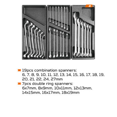 Coffre à outils polyvalent Équipement Ensemble d'outils Quincaillerie 163 pièces Outils