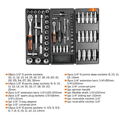 Coffre à outils polyvalent Équipement Ensemble d'outils Quincaillerie 163 pièces Outils