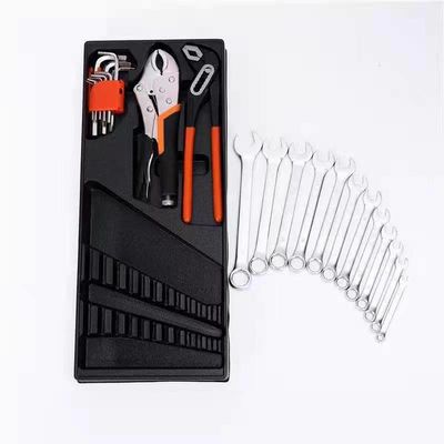 Ensemble de combinaison de boîtes à outils en fer 85 pièces Réparation de machines Ensemble de manches pliables à trois couches pour outil