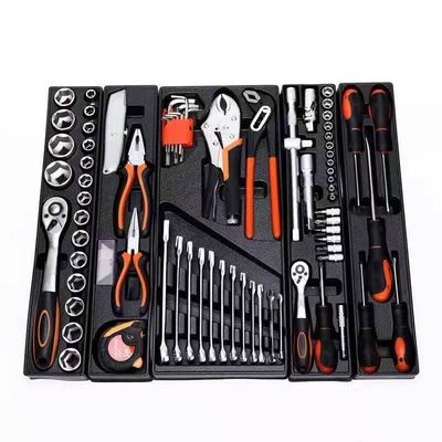 Ensemble de combinaison de boîtes à outils en fer 85 pièces Réparation de machines Ensemble de manches pliables à trois couches pour outil