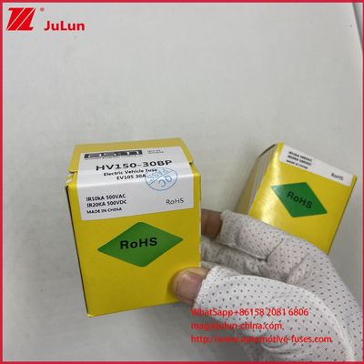 FUSIBLE HV150 32BP 30A DC500V Boulonné Tubulaire Véhicule Électrique Chargeur de Batterie Automobile Avec Pouvoir de Coupure DC500V/20KA