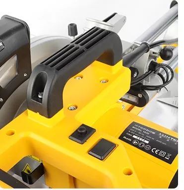 Scie à onglets coulissante 2400W pour le travail du bois, scie à onglets de 10 pouces, coupe d'onglet de 255 mm pour les bricoleurs