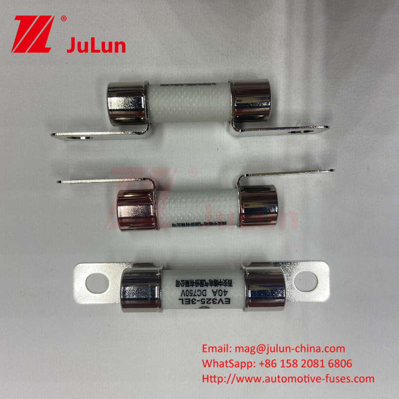 Automobile 25A 15A 30A 750VDC EV FUSION type boulon Fuses automobiles en céramique Protection électrique