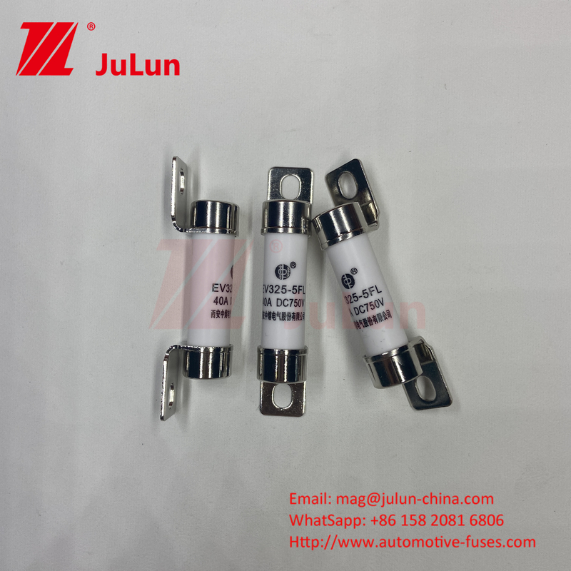 10A-50A Fuses automobiles à boulons en céramique avec capacité de rupture 20KA GB/T31465 30A 40A 50A 750VDC 14*51mm EV325