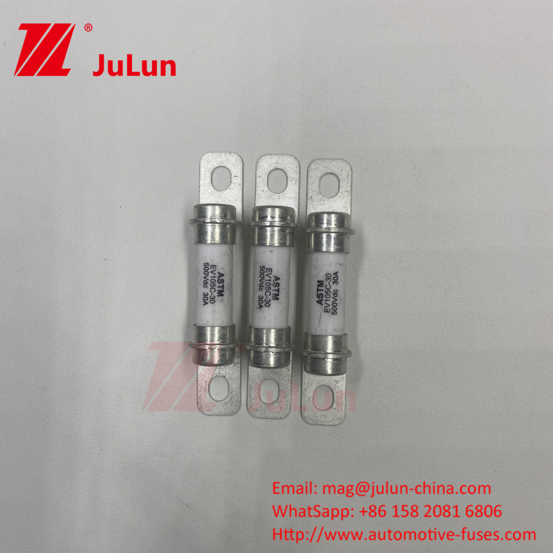 M6 Fuseau à boulons pour véhicule électrique électrique 500VDCHEV 500VDC 15A 30A 40A Fuseau pour système de stockage d'énergie