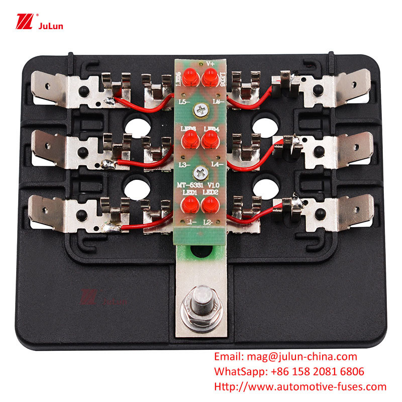 ANS/MIDI 30A-500A Porteur de fusible de contact en cuivre de petite taille conforme à la norme UL de l'UE pour le réinitialisation automatique des fusibles automobiles