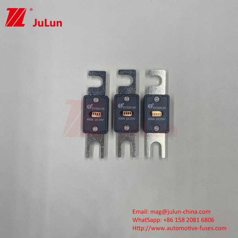 EV320-5X tuyau extérieur en sable de quartz 6kA DC EV Fuseau de véhicule électrique 125A 70VDC Boulonnage
