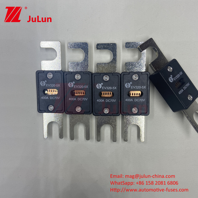 EV320-5C-400A-N 70VDC Fuseaux à lame de cuivre noir pour la surcharge et la protection contre les courts-circuits