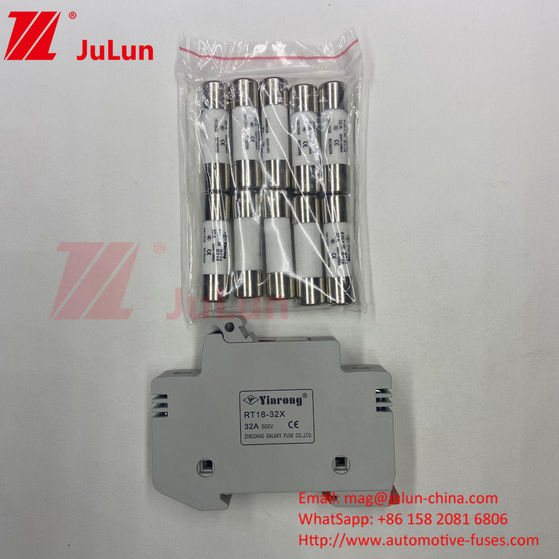 Fuseau photovoltaïque / porte-fuseau solaire Din Rail pour onduleur 1500VDC 1000VDC 500VDC 10A-63A 30kA